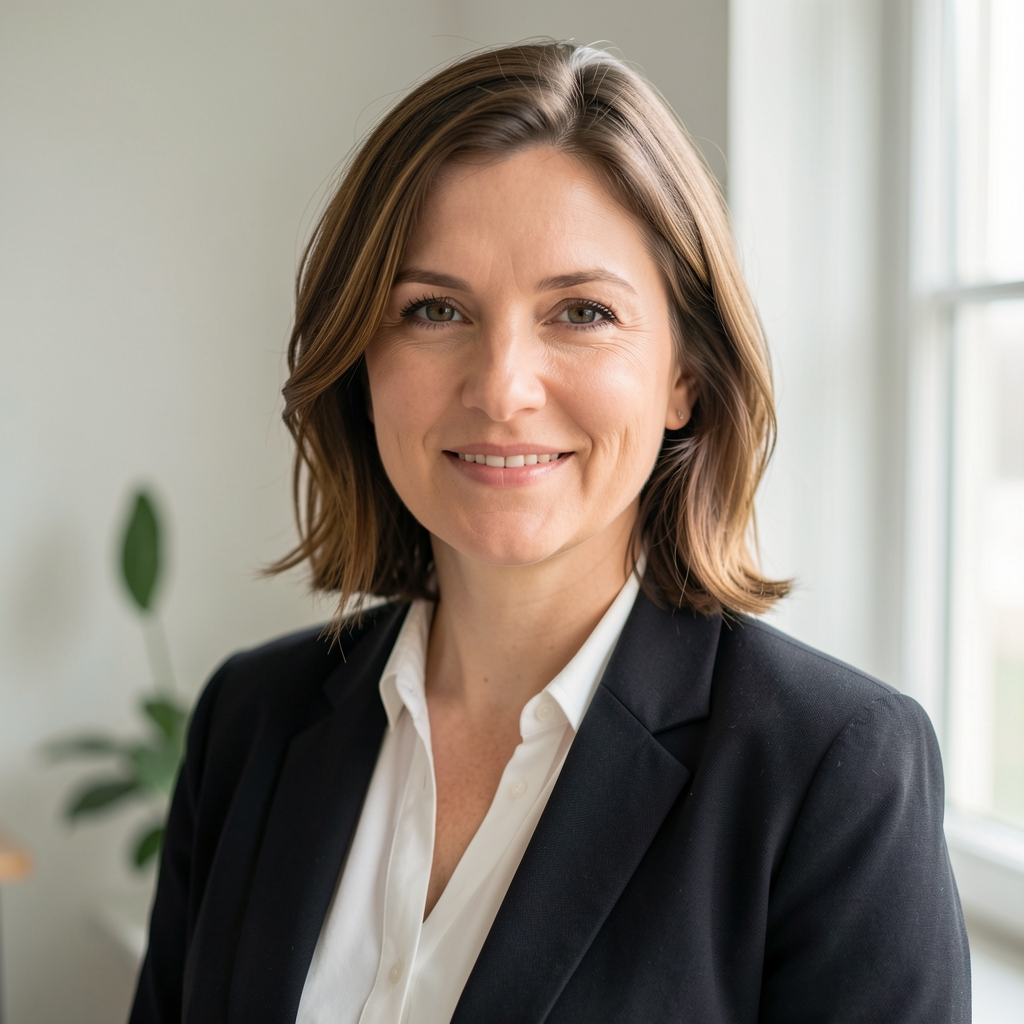 Lena Hoffmann, Kursautorin, Portraitaufnahme in hellem Küchenambiente, weiches Tageslicht